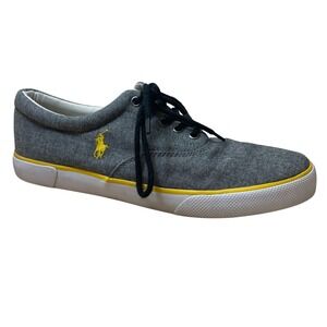 Polo Ralph Lauren Forestmont II Grey Chambray Low Top Sneakers Mens 10.5D